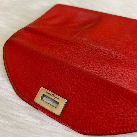 SALVATORE FERRAGAMO CALF LEATHER LONG WALLET AND SILK SCARF BUNDLE - Picture 9 of 15